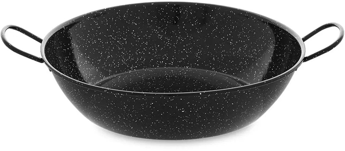 Poêle profonde Vaello avec poignée en acier émaillé noir (ø 38 cm)