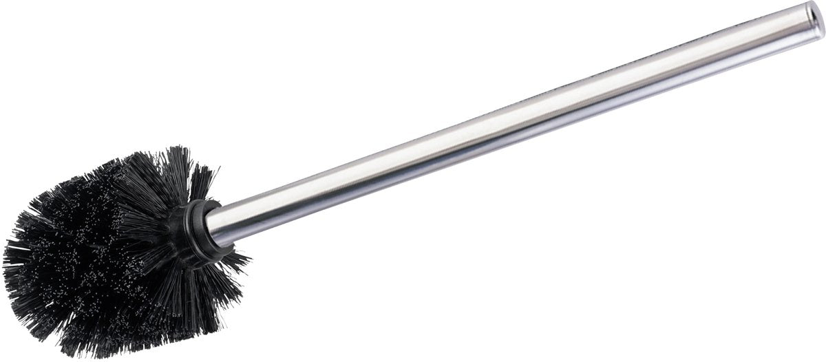 Brosse de rechange Wenko avec manche en acier inoxydable brillant, longueur 35 cm, tête de brosse ø 8 cm - brosse WC - brosse WC en vrac - brosse WC en vrac