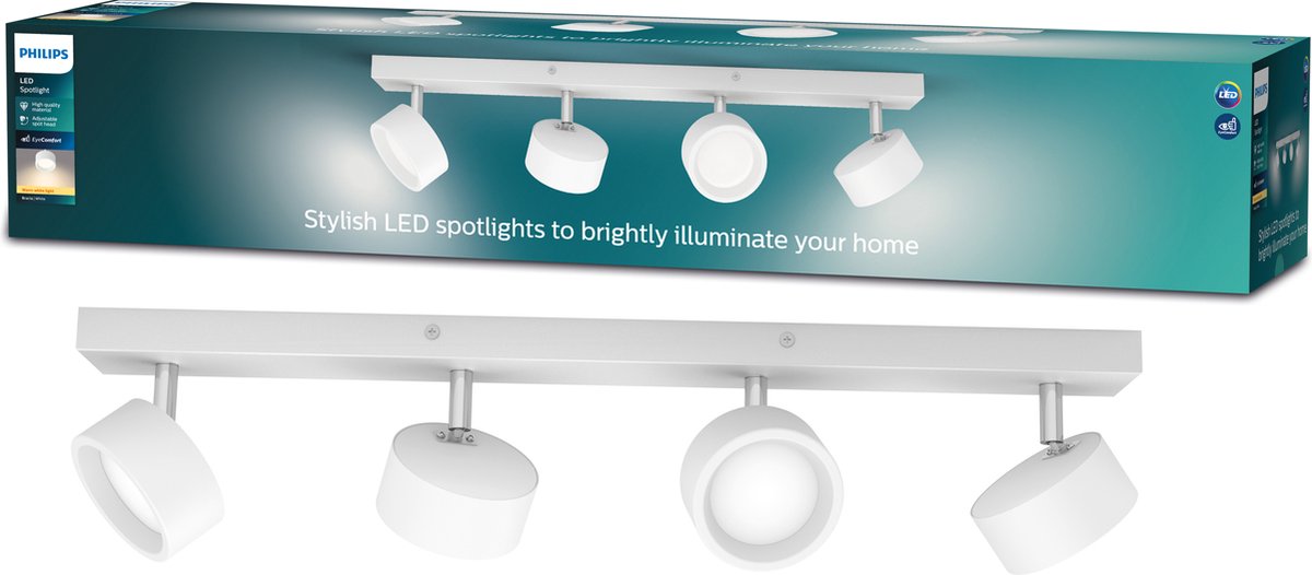 Philips LED Philips Bracia Bar blanc 27k 4x5,5w 27k
