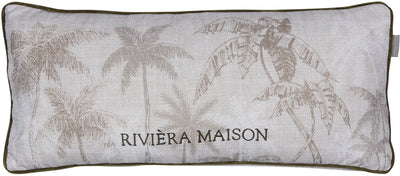 Riviera maison rivièra maison coussin palmiers coussin décoratif - 30 x 70 cm - sable