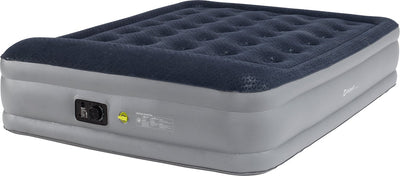 Matelas pneumatique Outwell flock supérieur double avec pompe intégrée 45 cm de haut avec pompe intégrée 190 x 160 x 45 cm bleu