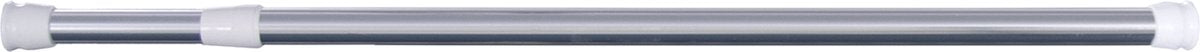 Barre de douche ronde Differnz - à fixer - finition aluminium - 75 x 125 cm - chrome