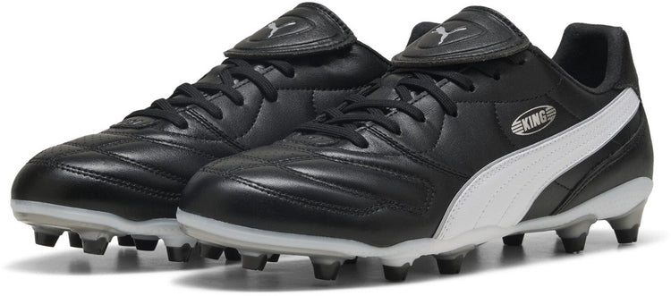Puma king liga fg ag chaussures de sport unisexes - noir- argent- blanc