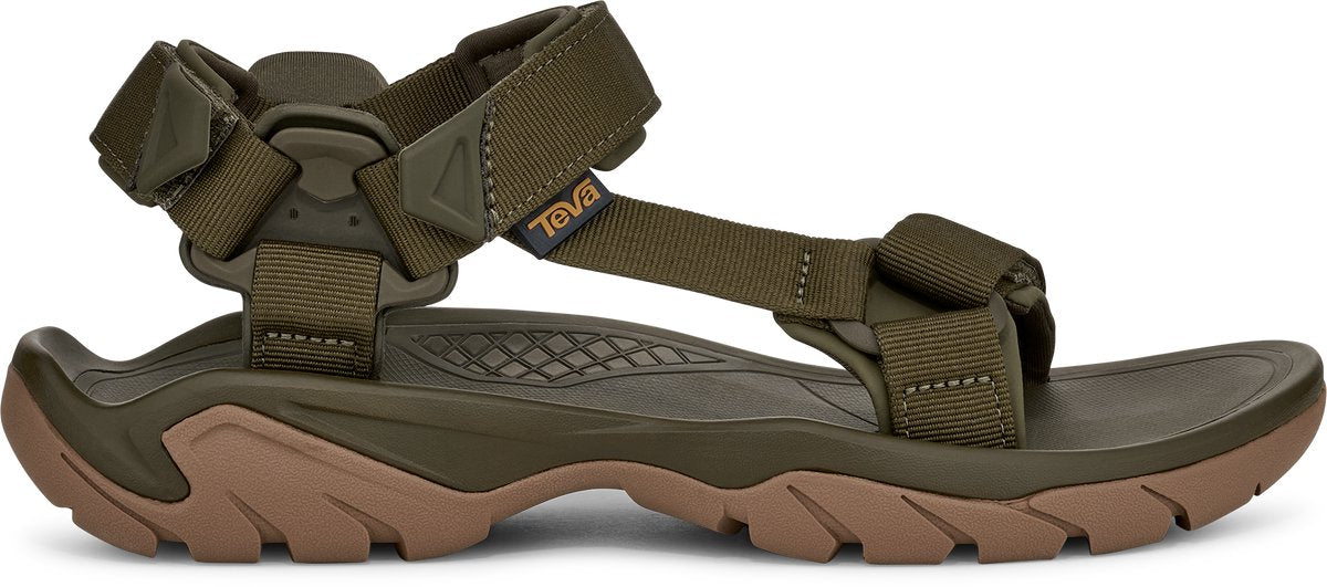 Sandales homme universelles Teva m terra fi 5 - vert foncé - marron miel
