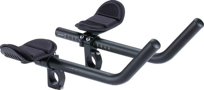 Bbb cycling vélo de course aérodynamique extra long - guidon d'inclinaison réglable avec accoudoir - guidon de contre-la-montre - guidon de triathlon - compatible avec les guidons de vélo de 31,8 ou 25,4 mm - aeromax bhb-60