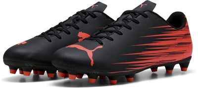 Puma attacanto ii fg ag chaussures de sport unisexe - noir-rouge brillant