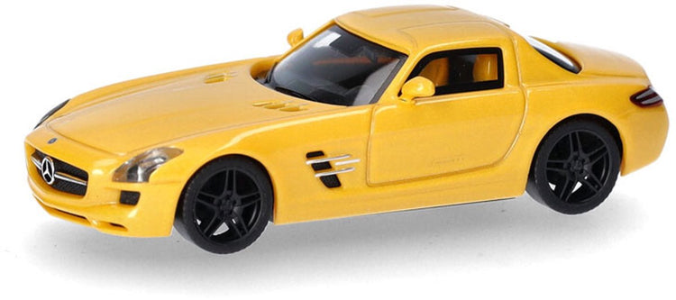 Herpa Mercedes Benz SLS AMG (jantes noires), jaune métallisé