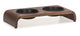 Conçu par lotte melora - service de table chat - bois acier inoxydable - noir - 36x17x6,5 cm - 350 ml