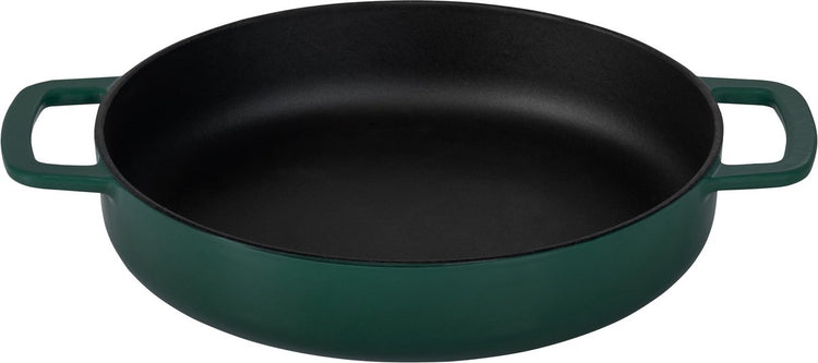 Poêle à frire Combekk en fonte ø 28 cm - 100% recyclée - sans pfas - convient à l'induction - vert houx