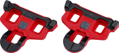 Cales BBB Cycling SPD SL - Power Clip - avec patins en caoutchouc antidérapants - dégagement de 6° - compatible avec les pédales Shimano - cales de vélo de route - rouge - BPD-06a