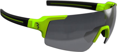 Bbb Cycling Lunettes de cyclisme à vue complète - Lunettes de soleil sans cadre - Lunettes de cyclisme avec 3 lentilles - Lunettes de sport - Jaune fluo mat - bsg-63
