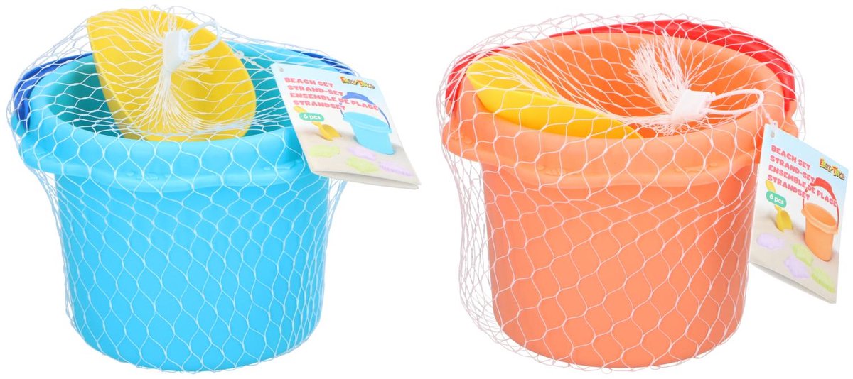 Jouets de plage Eddy Toys - Jouets de sable avec seau, pelle et moules à sable - à partir de 18 mois