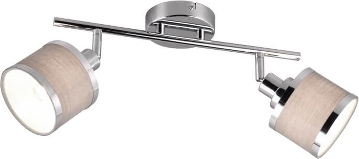 Trio arosa - spot - chrome - excl. 2x e14 28w - abat-jour gris