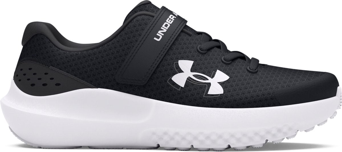 Under armour ua bps surge 4 ac-blk chaussures de sport pour garçons - noir - anthracite - blanc