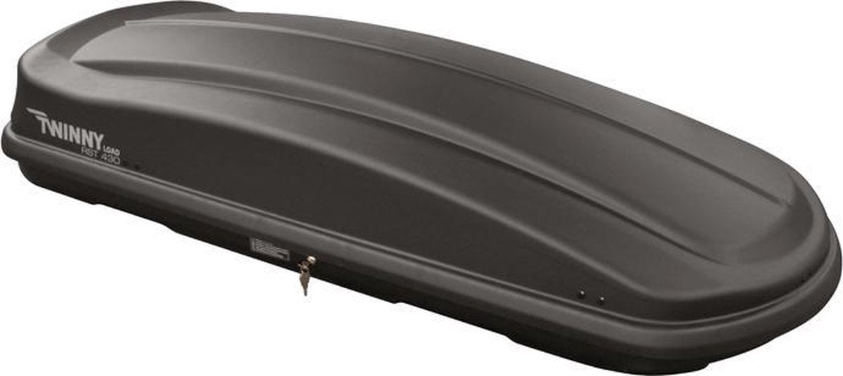 Coffre de toit Twinny Load RST+ 430 - capacité 430 litres - capacité de charge maximale 75kg - serrure centrale verrouillable à 2 points - fixation rapide - dimensions 190x78x38cm