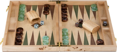 Backgammon Longfield 15 triangle vert marron -
