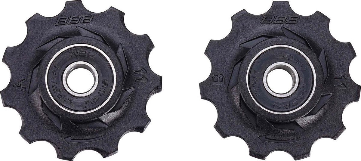 Roues de dérailleur de vélo Bbb shimano, campagnolo sram - 9 vitesses, 10 vitesses, 11 vitesses, 12 vitesses - durables - noir - 11t - rollerboys bdp-02