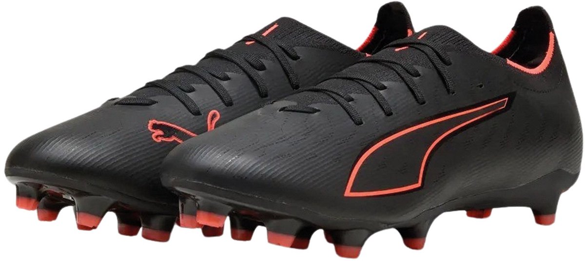 Chaussures de sport unisexe Puma ultra 6 match fg ag - noir- rouge