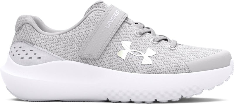 Under Armour ua gps surge 4 ac-gray chaussures de sport pour filles - halo gris - blanc - irisé