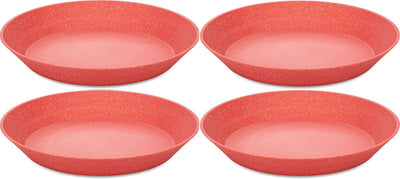 Koziol assiette creuse, 24 cm, lot de 4, corail biologique et naturel - | plaque de connexion