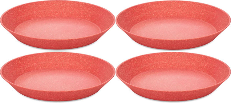 Koziol assiette creuse, 24 cm, lot de 4, corail biologique et naturel - | plaque de connexion