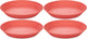 Koziol assiette creuse, 24 cm, lot de 4, corail biologique et naturel - | plaque de connexion