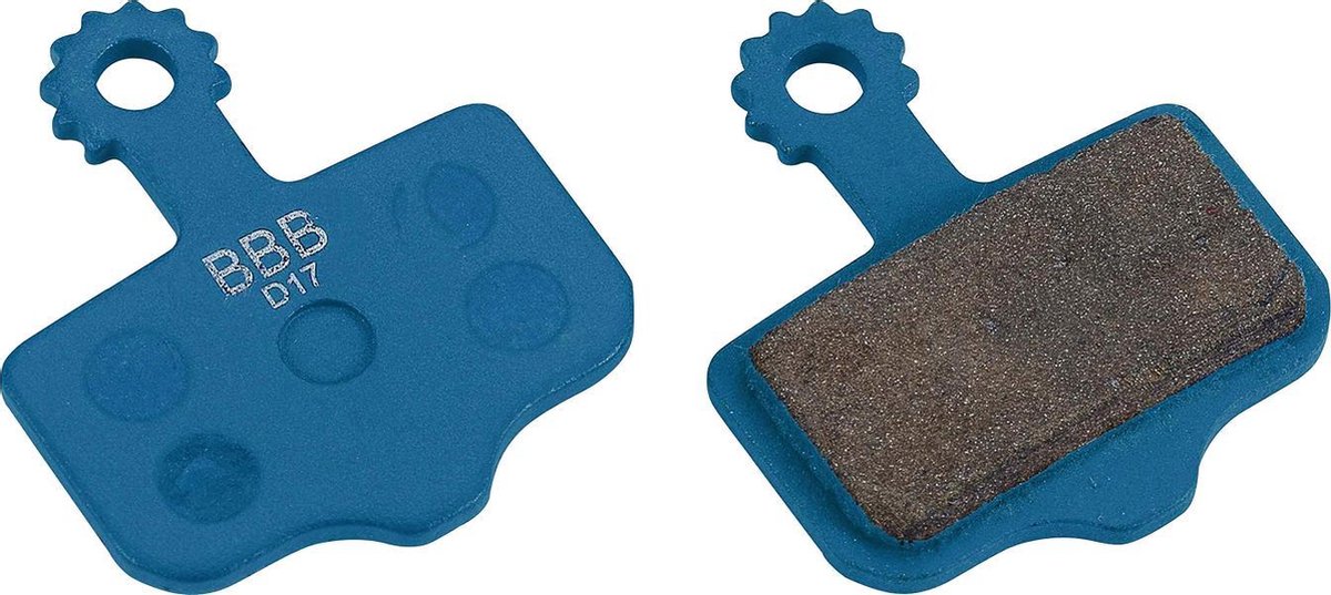 Plaquettes de frein vélo Bbb cycling - butée de disque - plaquettes de frein VTT et vélo de randonnée - compatibles avec les freins à disque SRAM Avid - bleu - BBS-441t