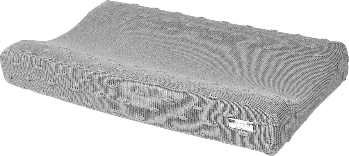 Housse de matelas à langer Meyco noeuds bébé - gris - 50x70cm