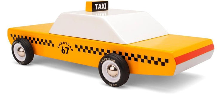 Candylab voiture jouet en bois candycab - taxi americana classique.