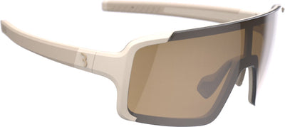 Bbb cycling chester lunettes de cyclisme étroites pour hommes et femmes - lunettes de sport pour visages étroits - lunettes de cyclisme avec grand verre - branches en caoutchouc - ambre amande mat - bsg-73
