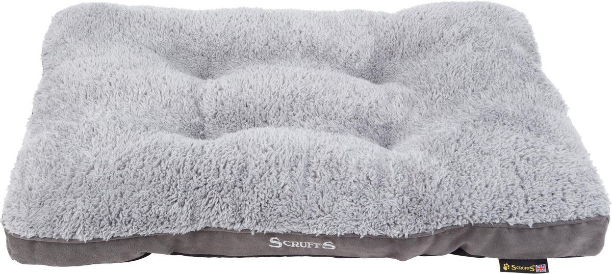 Scruffs cosy - coussin pour chien confortable - avec doublure extérieure en suède imitation et doublure intérieure super douce - gris - 100 x 70 cm