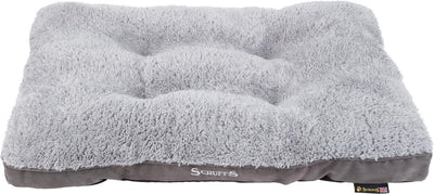 Scruffs cosy - coussin pour chien confortable - avec doublure extérieure en suède imitation et doublure intérieure super douce - gris - 100 x 70 cm