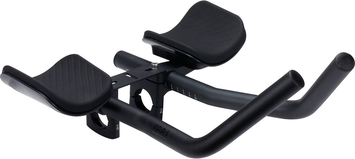 Bbb cycling aeropro ergo-bend aerobar vélo de course - guidon inclinable réglable avec accoudoir - guidon contre la montre - guidon de triathlon - compatible avec guidon de vélo 31,8 mm - bhb-70eb