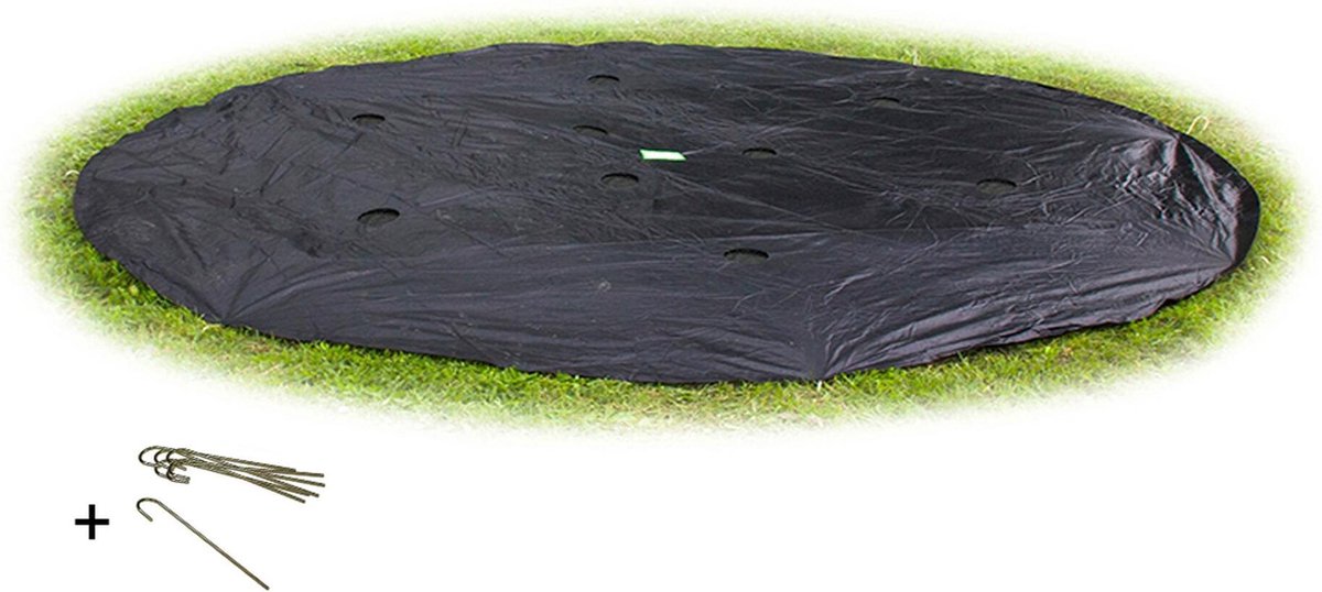 Exit toys exit housse de trampoline au sol ø427cm - housse de protection pour trampoline - résistante aux intempéries - ronde - bâche