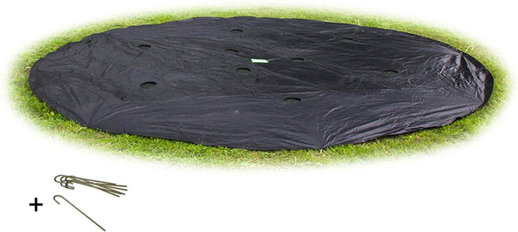 Exit toys exit housse de trampoline au sol ø427cm - housse de protection pour trampoline - résistante aux intempéries - ronde - bâche