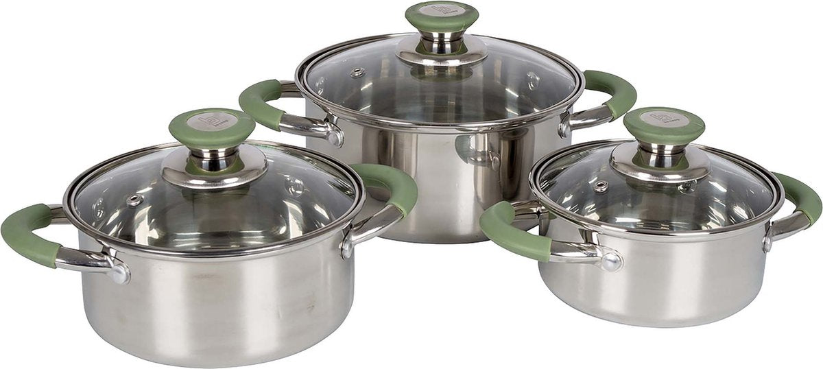 Bo-camp - set de poêles - elan 1 plus - 3 pièces - acier inoxydable