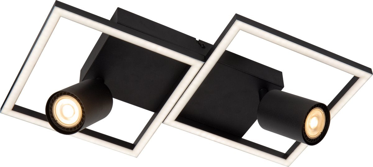 Lucide arianne - plafonnier (plafonnier) - LED - 2xLED intégrée - 2xGU10 - CCT - noir