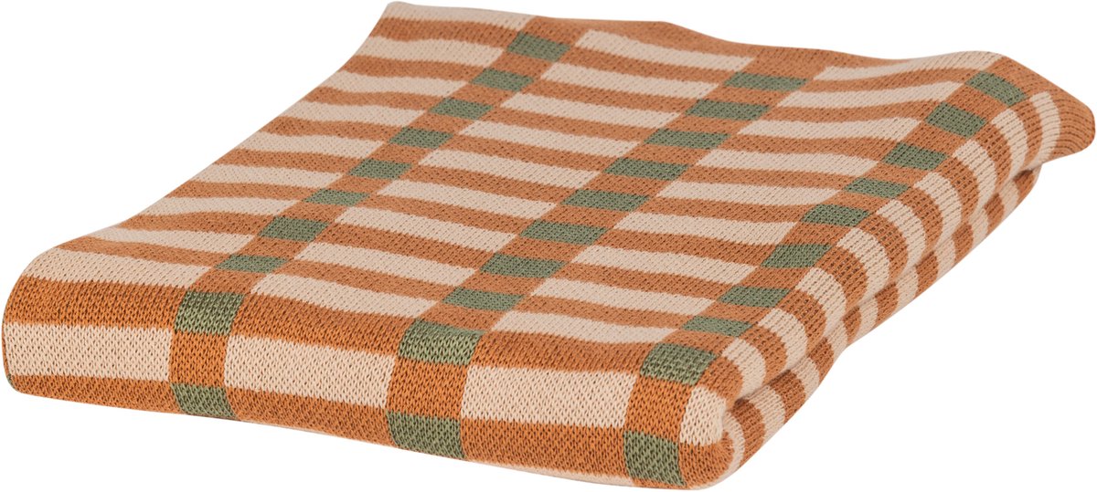 Tapis Woood vola - coton - vert orange - 1x170x130