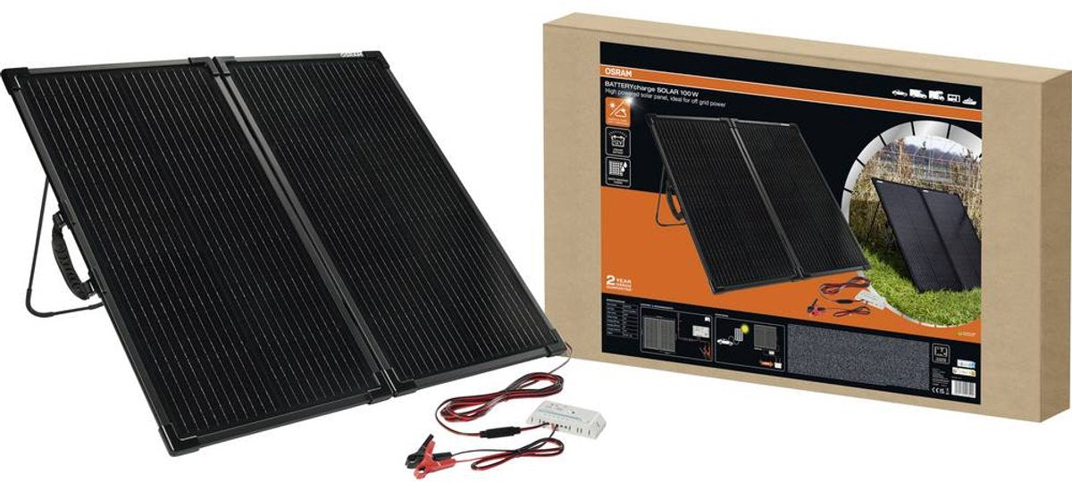 Osram automobile batterie charge solaire 100w panneau solaire monocristallin 100w 12v, 5v