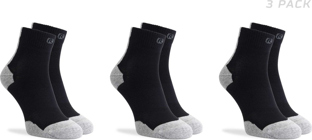 Rogelli core chaussettes de course - lot de 3 - noir gris - 44 47