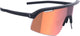 Bbb cycling valor flux lunettes de cyclisme professionnelles pour hommes et femmes - lunettes de sport à contraste élevé - lunettes de cyclisme avec lentille flux - anti-buée - noir mat rouge - bsg-81