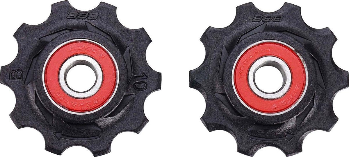 Bbb cycling roues de dérailleur en céramique shimano, campagnolo sram - 7 vitesses, 8 vitesses, 9 vitesses, 10 vitesses - durables - noir - 10t - rollerboys céramique bdp-11