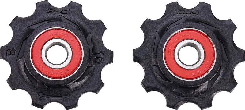 Bbb cycling roues de dérailleur en céramique shimano, campagnolo sram - 7 vitesses, 8 vitesses, 9 vitesses, 10 vitesses - durables - noir - 10t - rollerboys céramique bdp-11