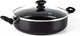 Greenchef sauteuse diamant 28 cm avec couvercle - 4,25 l - revêtement antiadhésif sans PFA - sauteuse induction - poêle céramique - passe au four jusqu'à 160°c - poignée de refroidissement - couvercle en verre - noir