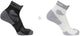 Salomon - chaussettes aérodynamiques | Paquet de 2 | chaussettes cheville | taille l 42-44 - noir et blanc