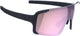 Bbb cycling chester lunettes de cyclisme étroites pour hommes et femmes - lunettes de sport pour visages étroits - lunettes de cyclisme avec grand verre - branches en caoutchouc - noir mat mlc rose - bsg-73