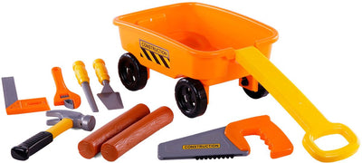 Cavallino Toys Cavallino Bolderkar Oranje avec outils et troncs d'arbres, 9dlg.