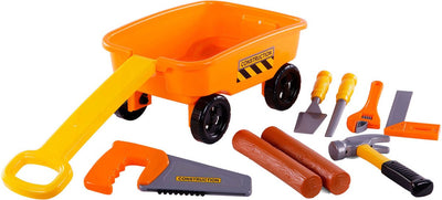 Cavallino Toys Cavallino Bolderkar Oranje avec outils et troncs d'arbres, 9dlg.