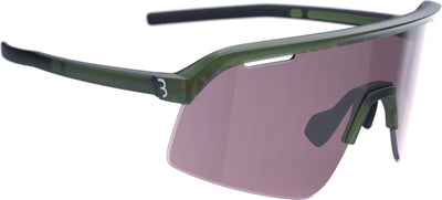 Bbb cycling valor flux lunettes de cyclisme professionnelles pour hommes et femmes - lunettes de sport à contraste élevé - lunettes de cyclisme avec lentille flux - anti-buée - vert mat transparent - bsg-81