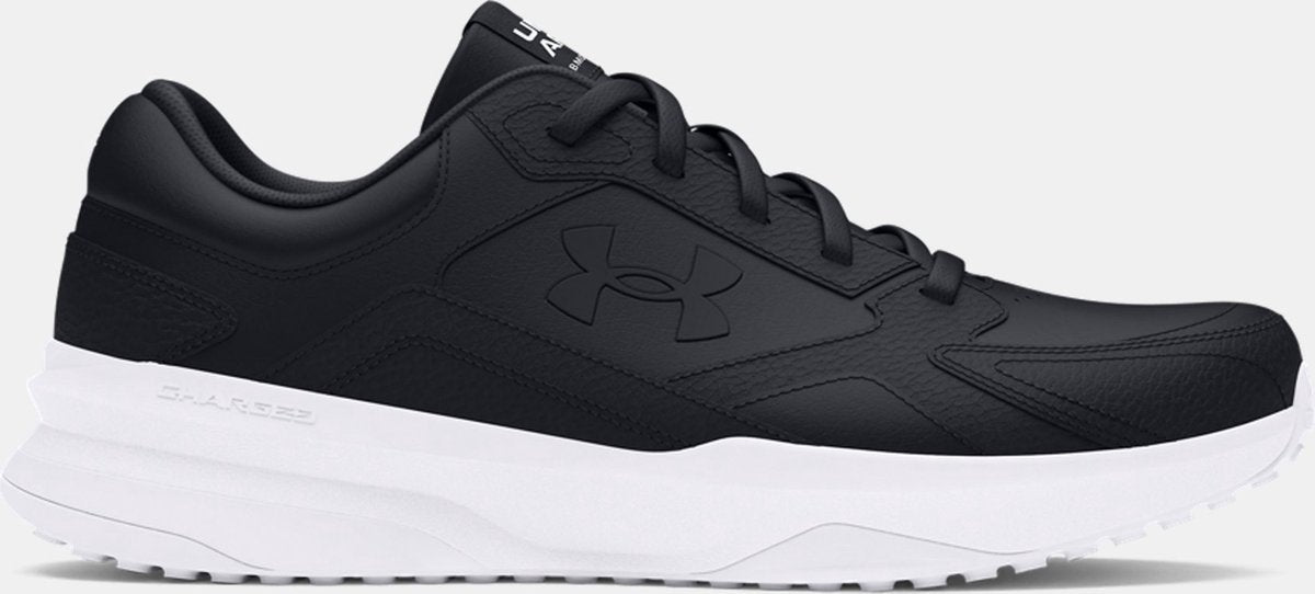 Under Armour ua edge lthr-blk chaussures de sport homme - noir - blanc